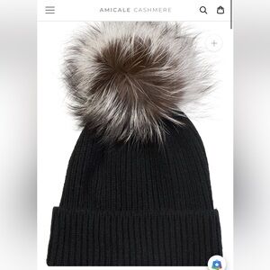 AMICALE | Cashmere & Fox Fur Beanie